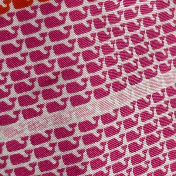 Vineyard Vines Skirt Womens 0 Pink Cotton Whale Print Stripe 29x16 side zip Mini - Picture 8 of 15